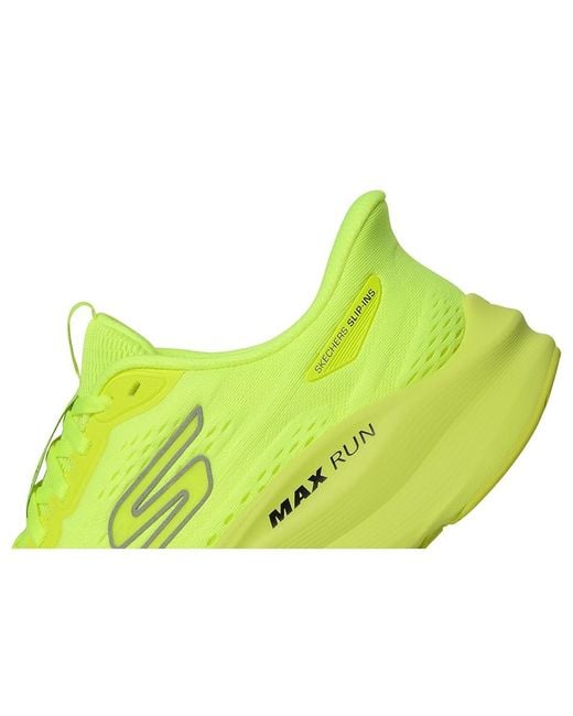 Skechers Yellow Max Run Hands Free Slip-Ins Shoes 10 B