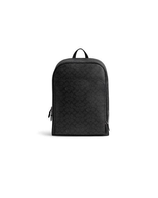 COACH Black Gotham Backpack In Signature Canvas for men