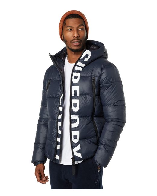 Superdry Code Mountain Hooded Alpine Jacket in Blue for Men | Lyst
