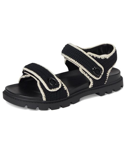 COACH Black Flat Sandals