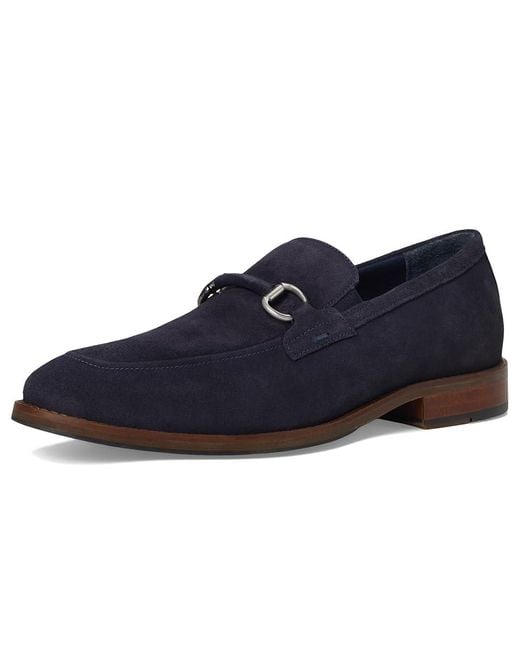 Johnston & Murphy Blue Landry Bit Shoes 10 M (D) Full Grain Leather for men