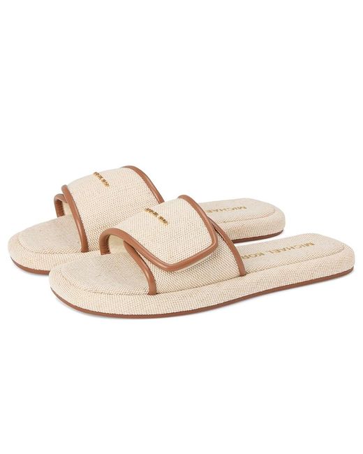MICHAEL Michael Kors Black Suki Flat Slide Sandals
