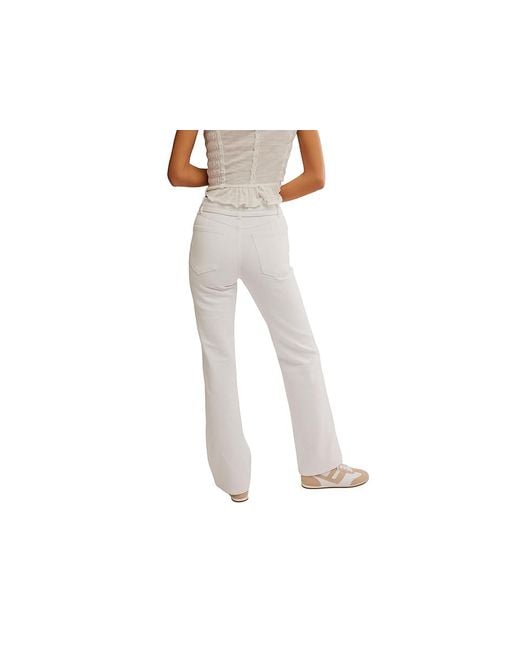 Free People Black Sabine Slim A Line Jeans Jeans, Cotton/Denim/Elastane