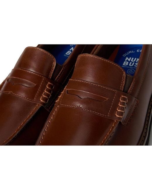 Nunn Bush Brown Odin Ii Moc Toe Penny Loafer Lightweight And Comfortable Slip-On Shoes 8 W (Ee) Leather for men