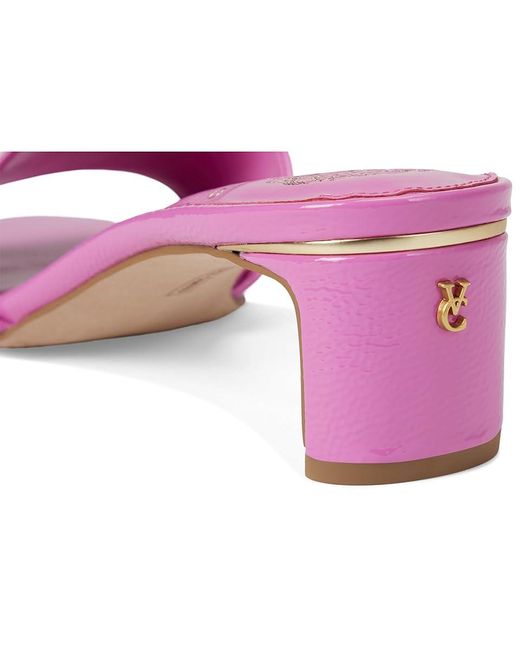 Vince Camuto Pink Linanna Heeled Slide Sandals Sandals, Leather