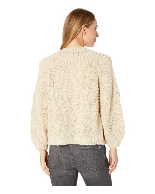 Lucky Brand Bobble Diamond Cardigan Sweater cream Sweater in