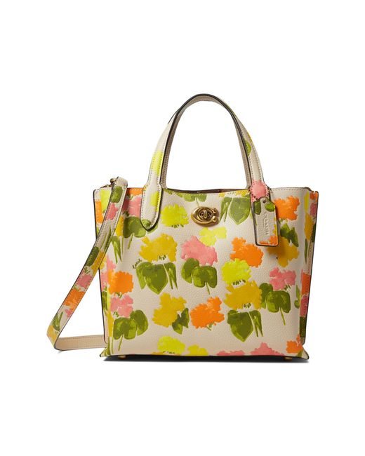 COACH Floral Printed Leather Willow Tote 24 Lyst