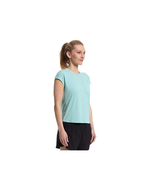 Columbia Blue Boundless Trektm Short Sleeve T-Shirts Clothing, Elastane/Polyester