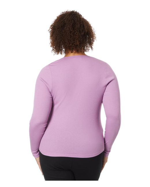 Madewell Purple Plus Angled Neckline Long-sleeve Top
