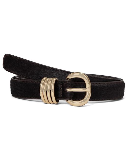 Madewell Black Inez Belt: Haircalf Belts, Leather