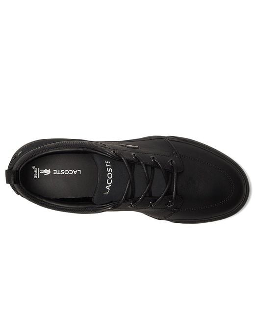 Lacoste Black Bayliss Leather Sneakers Shoes 9.5 D for men