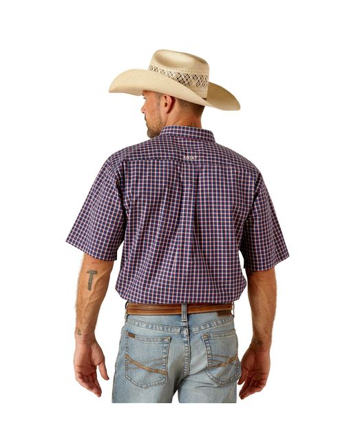 Ariat Purple Pro Series Dustin Classic Fit Shirt for men