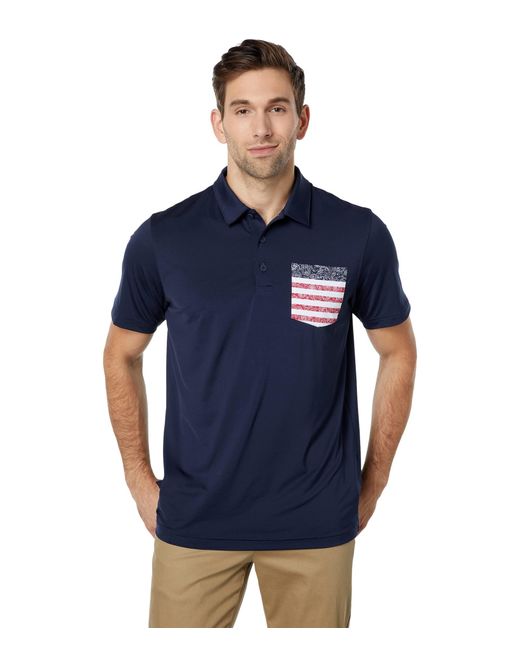 PUMA Golf Volition Paisley Pocket Polo Golf Shirt in Navy (Blue) for