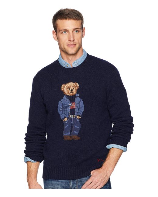 Polo Ralph Lauren Blue Bear Sweater for men