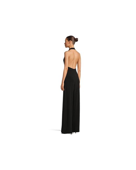 オールインワン・サロペット Norma Kamali CROSS HALTER STRAIGHT LEG JUMPSUIT CROSS HALTER STRAIGHT LEG JUMPSUIT – Black – Norma Kamali