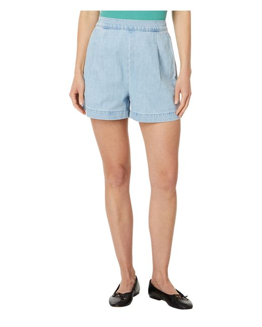 Madewell Blue Clean Denim Pull-on Shorts In Palmwood Wash
