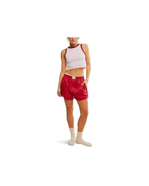 Free People Red Make It Happen Brami Clothing Md-Lg 8-12) Cotton/Polyester