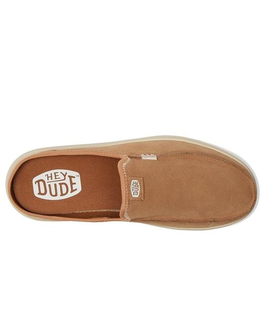 HeyDude Natural Austin Lift Classic Shoes, Suede
