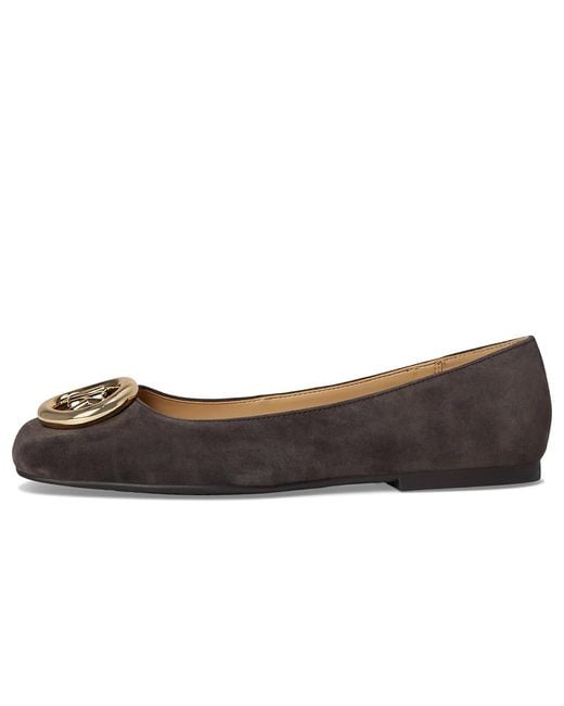 Michael Kors Black Milan Flex Ballet Shoes, Suede