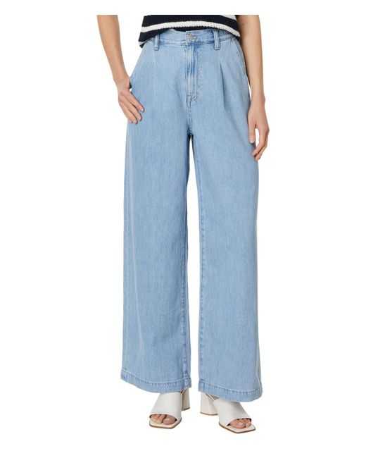 Madewell Blue The Harlow Wide-leg Jean In Tile White: Airy Denim Edition