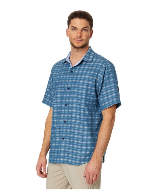 Tommy Bahama Blue Coconut Point Pixel Paradise Camp Shirt for men