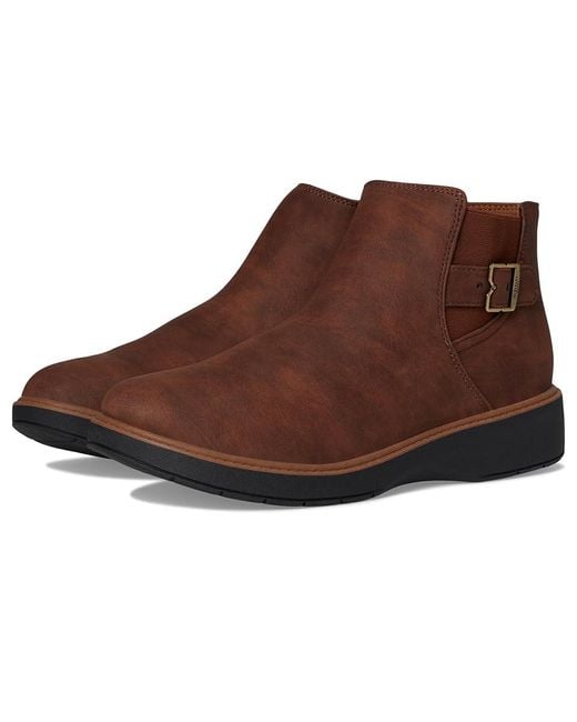 Dr. Scholls Brown Calm One Chelsea Short Boots Boots, Synthetic