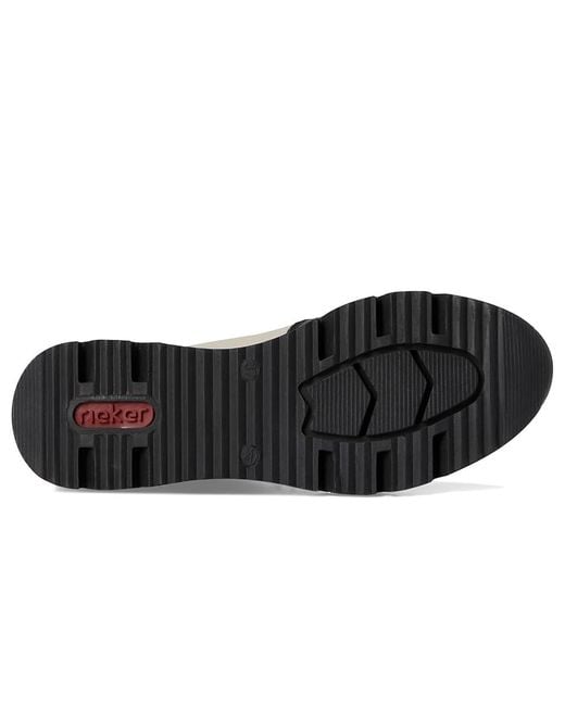 Rieker Black Kitty 52 Boots Schwarz/Crema/Cliff/Perlcreme, Leather