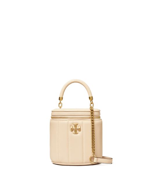 Tory Burch Leather Kira Vanity Case in White | Lyst