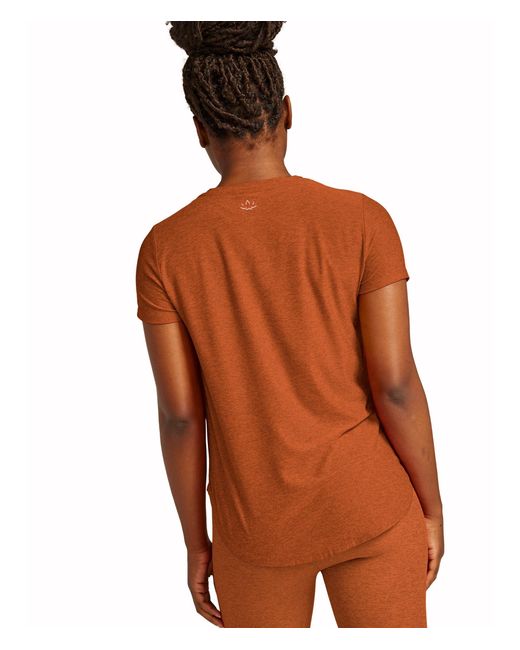 Beyond Yoga Brown Featherweight On The Down Low Tee