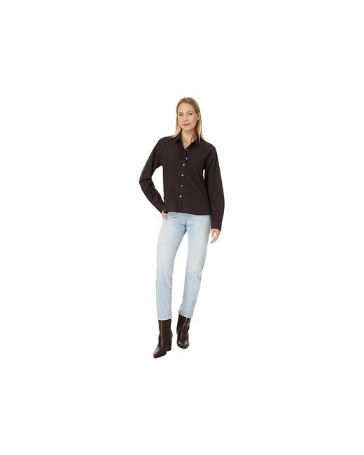 Lilla P Black Button-Down Pajama Sets, Cotton