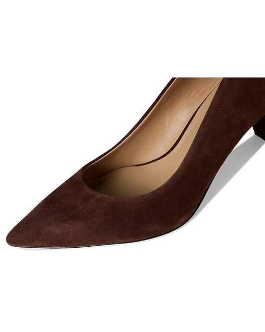 Ralph Lauren Brown Lanette Suede Block-Heel Pumps High Heels 5 B