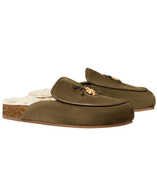 tory charm shearling mule