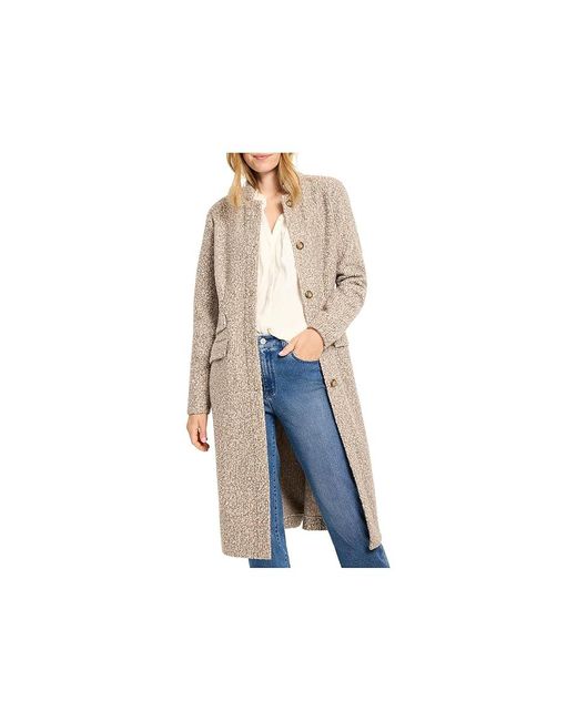 NIC+ZOE Black Sherpa Tweed Knit Topcoat Jacket 2Xl (Us 20-22) Cotton
