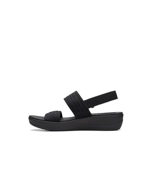 Clarks Black Arla Stroll Sandals 6.5 B