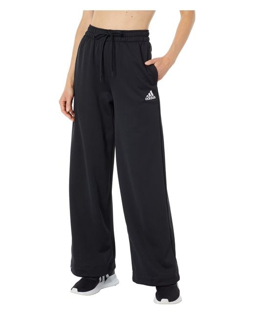 adidas Synthetic Game Go Wide Leg Pants in Black | Lyst