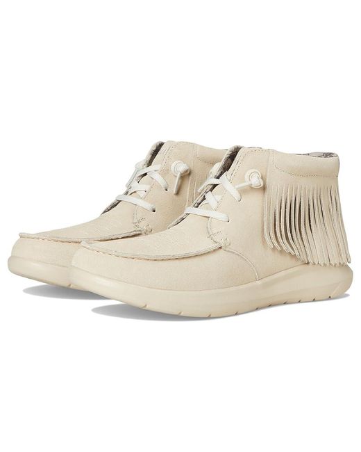 Ariat Natural Hilo High-Top Fringe Flat Shoes 7.5 B