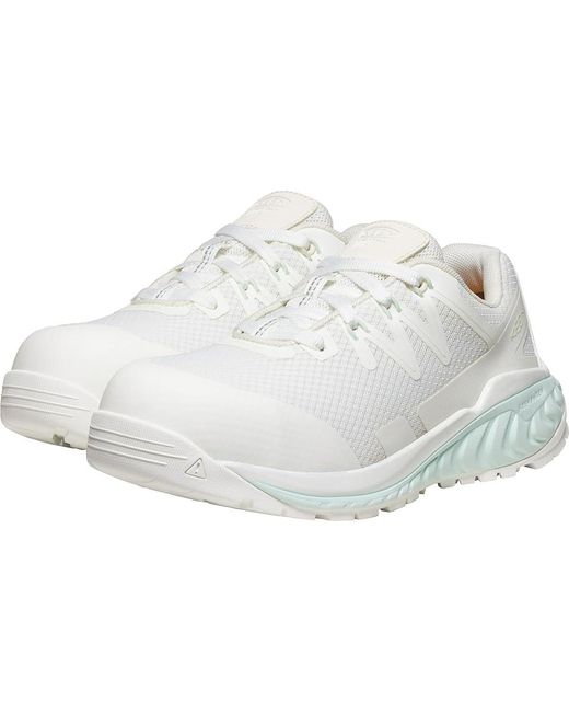 Keen White Dillon Comp Toe (Star/Clearly Aqua) Shoes