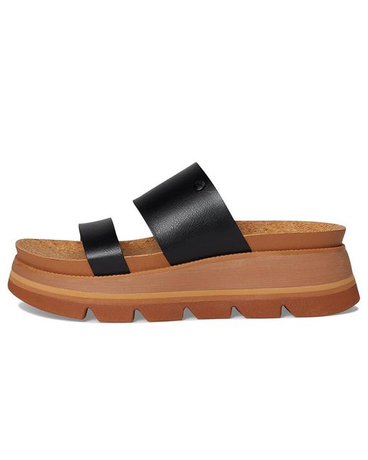 Reef Black Vista Luxe Siaa Wedge Shoes/Tan 5 B