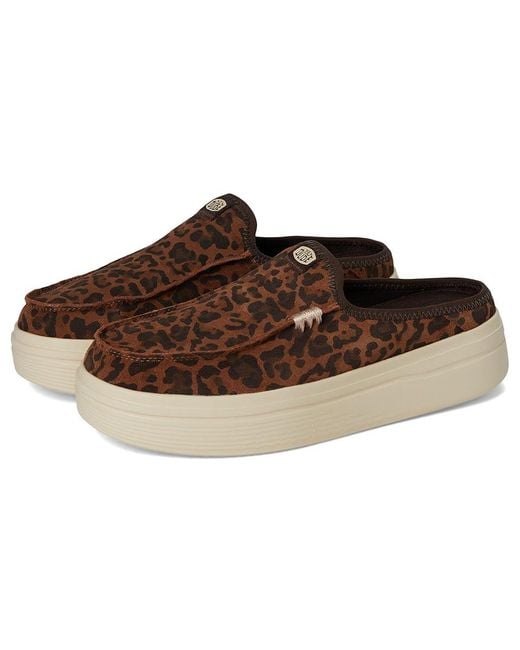 HeyDude Brown Austin Lift Classic Shoes, Suede