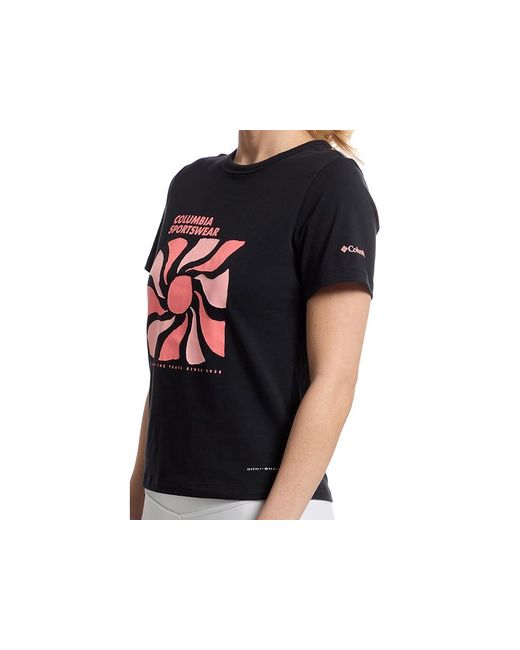Columbia Black Sun Trektm Graphic Short Sleeve Iii Clothing/Wavy Rays, Cotton/Elastane/Lycra