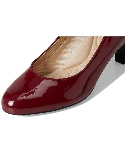 LifeStride Red Parigi-Plus Pump Shoes Shoes 7.5 M (B) Faux Leather/Textile