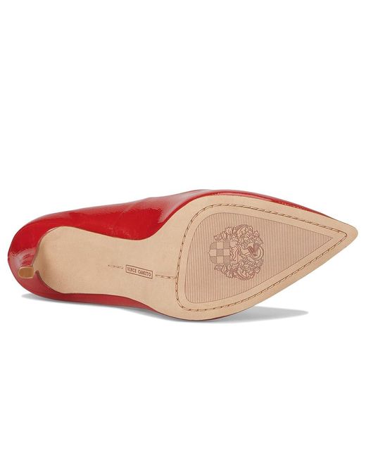 Vince Camuto Red Savilla Classic Pumps High Heels, Leather/Rubber