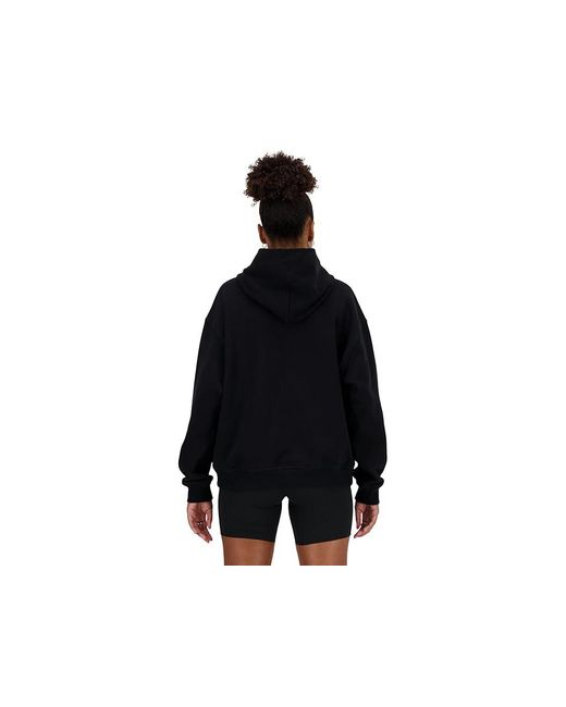 New Balance Black Athletics French Terry Hoodie Clothing, Cotton