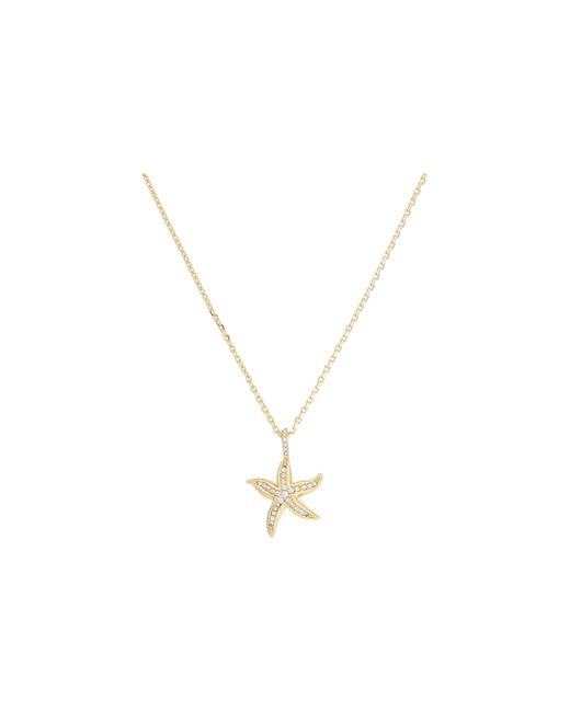 Kate Spade Sea Star Mini Pendant Necklace in Black | Lyst