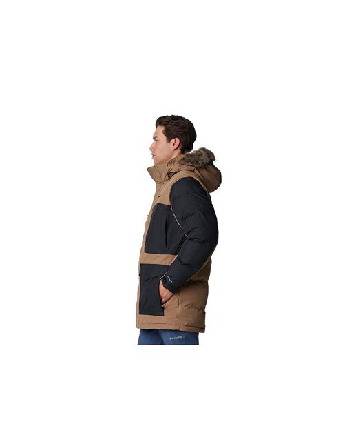 Columbia Black Marquam Peak Fusiontm Ii Parka Jacket Delta/ Cotton/Faux Fur/Polyester for men
