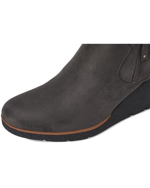 Dr. Scholls Black Bianca Zip Short Boots Boots, Faux Leather