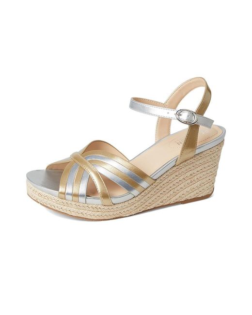Kenneth Cole Metallic Comi Wedge Shoes/ Leather/Rubber