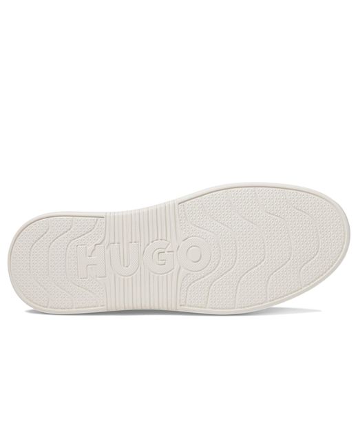 HUGO White Blake Cupsole Smooth Sneakers for men