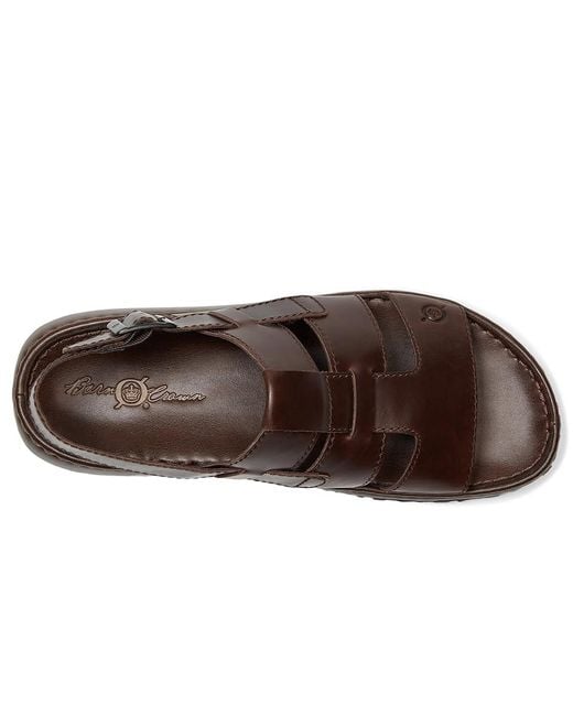 Born Brown Corey Sandals (Bark) 9 M (D) Leather for men