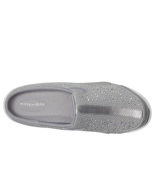 Easy Spirit Gray Travelsparkle Shoes/ 10 W (D) Leather